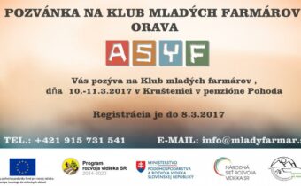 Pozvánka na klub mladých farmárov